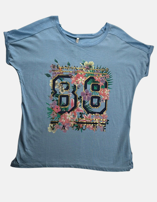 Floral Varsity Number Tee